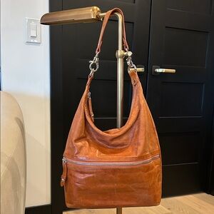 HOBO Burnt Orange Leather Hobo Bag